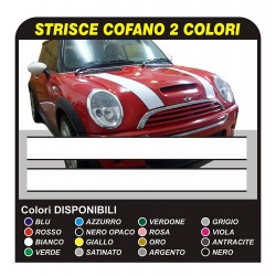 Adesivi Strisce Adesive Bonnet Stripes - fasce adesive cofano BICOLORE