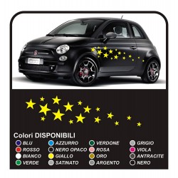 Kit d'autocollants pour voiture-STAR 34PEZZI stickers étoiles de voiture autocollants étoiles
