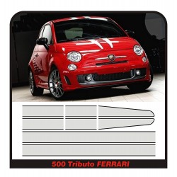 Adhésifs, bandes adhésives pour la fiat 500 abarth TRIBUTO FERRARI bandes 695 autocollants capot et coffre de toit