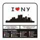 Wandsticker NEW YORK ein schlafzimmer und ein wohnzimmer Wall sticker New York, NY sticker decals wand-wand cm 105x49 