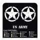 Stickers ÉTOILES et les ÉCRITS de l'ARMÉE américaine, 30 cm, d'étoile, de militaires de l'armée américaine âgée effet