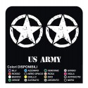 Stickers STAR and the WRITTEN US ARMY, 30 cm, star, military us army aged effect
