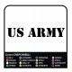 2 Stickers US Army Car Bumper Stickers Vinyl cm 20x3