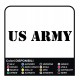 2 US ARMY STICKERS Car Bumper Vinyl Sticker - 20 cm x 3 cm