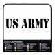 2 Stickers US Army Car Bumper Stickers Vinyl cm20x5 