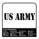 2 US ARMY STICKERS, Car Bumper Vinyl Sticker - 20 cm x 5 cm