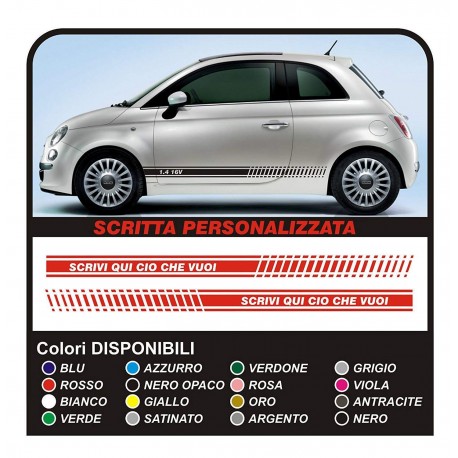 striscia laterale 500 personalizzata striscia punto audi bmw abarth super sport