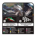 Autocollants pour YAMAHA T MAX 500 pour les flèches latérales tricolore damier