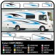 MOTORHOME graphiques de vinyle autocollants décalques rayures camping-car, CARAVANE, Motorhome - graphiques 01 KIT COMPLET de