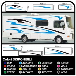 MOTORHOME graphics vinyl stickers decals stripes Set CAMPER VAN CARAVAN Motorhome - graphics 01 COMPLETE KIT stickers camper