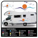 stickers CAMPER van CARAVAN CARAVAN graphics vinyl SUN SEAGULLS, SEA and SKY complete kit TOP QUALITY - graphics 05