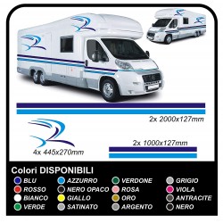 MOTORHOME graphics vinyl stickers decals stripes Set CAMPER VAN CARAVAN Motorhome - graphics 07