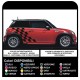 adesivi laterali MINI cooper grafica AUTO a quadretti strisce MINI Checker grafica COOPER S ONE JCW 1.4 1.6