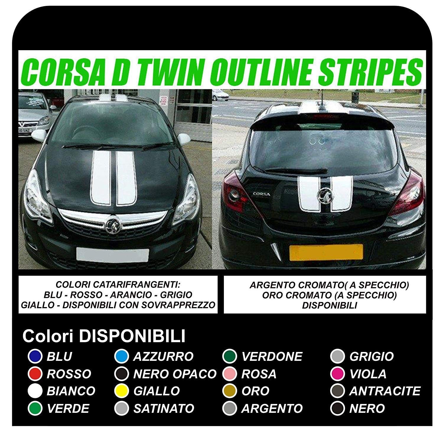Corsa D Reino Unido foro Varios Colores foro pegatina Sri Irmscher coche divertido Vxr 