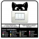 Kit COMPLETO DE 6 PEGATINAS para las placas de los interruptores, el Adhesivo Gato Adhesivo de Decoración de la Pared del