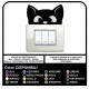 Kit KOMPLETT 6 AUFKLEBER für schalter, plaketten, Aufkleber Katze Sticker Wandbild Deko Kinderzimmer Küche Wohnzimmer