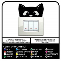 Kit COMPLETO DE 6 PEGATINAS para las placas de los interruptores, el Adhesivo Gato Adhesivo de Decoración de la Pared del