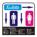 KIT COMPLETO indicazioni toilette bagno WC 6 adesivi PROFESSIONALI per ristorante hotel pub locali e attività commerciali