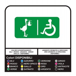 signs toilet WC bathroom STICKER baby changing facilities and disabled facilities FOR PROFESSIONAL USE