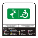 indicazioni toilette bagno WC ADESIVO fasciatoio e portatori di handicap AD USO PROFESSIONALE