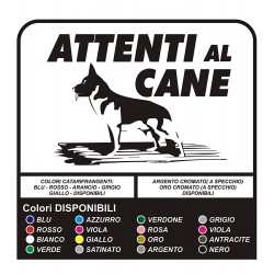 adhesive BEWARE of THE DOG, cm 30x25 - outdoor, resistant to atmospheric agents and UV rays - WITHOUT a BACKGROUND