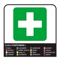 2 adesivi per cassetta di Pronto Soccorso n.1 cm 10x10 + cm 20x20 - Qualità superiore pellicole PROFESSIONALI