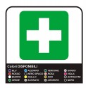 2 stickers for first Aid box no.1 cm 10x10 + 20x20 cm - superior Quality film PROFESSIONAL