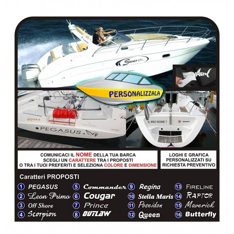 2 Stickers BATEAU noms de bateau jetski yacht décalcomanies pour le bateau à voile de bateau bateau à voile nautique