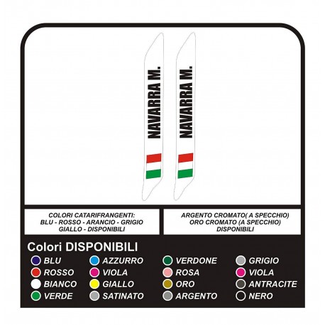 ADESIVI NOME BICI CORSA KART AUTO DA RALLY MOTO CASCO ELEMETTO GRUPPO SANGUIGNO