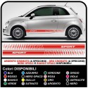 Aufkleber FIAT 500 SPORT bänder, selbstklebende FIAT