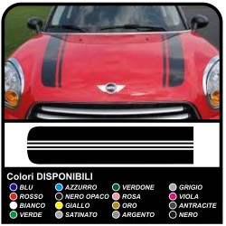 stickers hood mini cooper Stripes Rally Car Viper kit adhesive stripes COUNTRYMAN John Cooper the ONE with ALL the MODELS