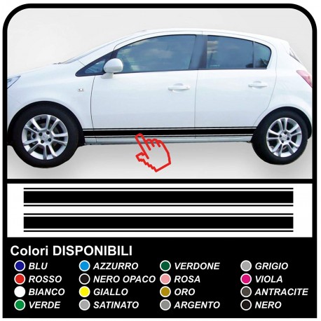 OPEL Corsa stickers side Stripes Double sides Adhesive for Opel Corsa B/C/D/E 
