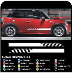 MINI COOPER kit strisce adesive COUNTRYMAN John Cooper ONE fasce adesive laterali racing TUTTI MODELLI mini Strisce Rally