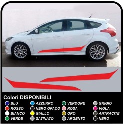 Sticker Set 2011 Ford Focus ST Stripes Car Decals on the lower section stickers ford focus st f