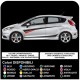 aufkleber FORD FIESTA MK7 / 8 und Grafiken stickerbogen Streifen FIESTA abziehbilder auto seitlichen bändern für ford FIESTA