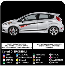 adesivi FORD FIESTA MK7 / 8 e Grafica Set Adesivi Strisce FIESTA decalcomanie auto fasce laterali per ford FIESTA