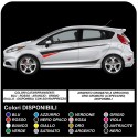 aufkleber FORD FIESTA MK7 / 8 und Grafiken stickerbogen Streifen FIESTA abziehbilder auto seitlichen bändern für ford FIESTA