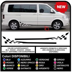 VOLKSWAGEN VW t4/t5 schachbrett seitlichen end-zielflagge-Aufkleber seitlichen T4 T5 kompatibel auch mit anderen mitteln