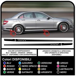 Stickers for Mercedes cla cl sl slk c63 - 507 AMG side straps strips for mercedes-Adhesive side for mercedes a complete Set