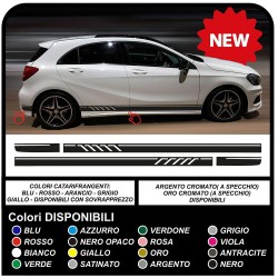 Stickers for Mercedes cla cl sl slk c63 - 507 AMG side straps strips for mercedes-Adhesive side for mercedes a complete Set