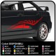 Côté bandes racing graphiques plaid drapeau à damier décoration de voiture bmw M audi S-line Alfa Romeo Giulietta 147 mythe 