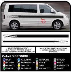 VOLKSWAGEN VW t4/t5 EVO côté adhésif de la centrale des Bandes Set d'autocollants volkswagen ford transit doblo camion fiat