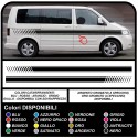 VOLKSWAGEN VW t4/t5 EVO côté adhésif de la centrale des Bandes Set d'autocollants volkswagen ford transit doblo camion fiat