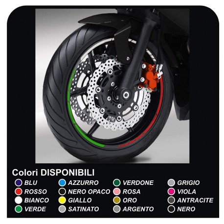 AUTOCOLLANTS TRICOLORE bandes adhésives pour les ROUES DUCATI YAMAHA SUZUKI KAWASAKI HONDA BMW GP STYLE