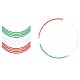 AUTOCOLLANTS TRICOLORE bandes adhésives pour les ROUES DUCATI YAMAHA SUZUKI KAWASAKI HONDA BMW GP STYLE